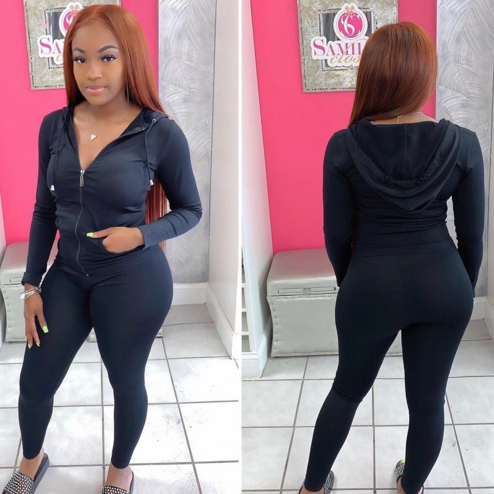 Black track suit